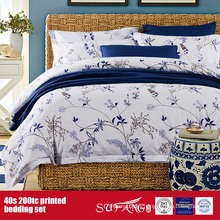 40S 200TC Printed Bed Sheet for Hotel/Home Use